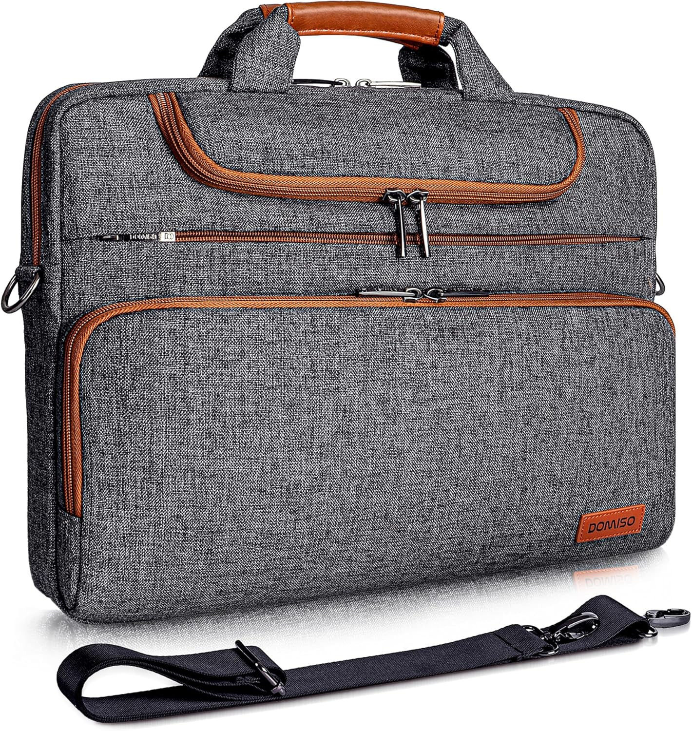DOMISO 17 Inch Multi-Functional Laptop Sleeve Business Briefcase Waterproof 