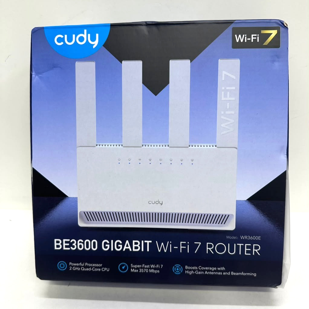 Cudy BE3600 Dual-Band Wi-Fi 7 Router, 5X GbE, VPN Full, Mesh, WR3600E