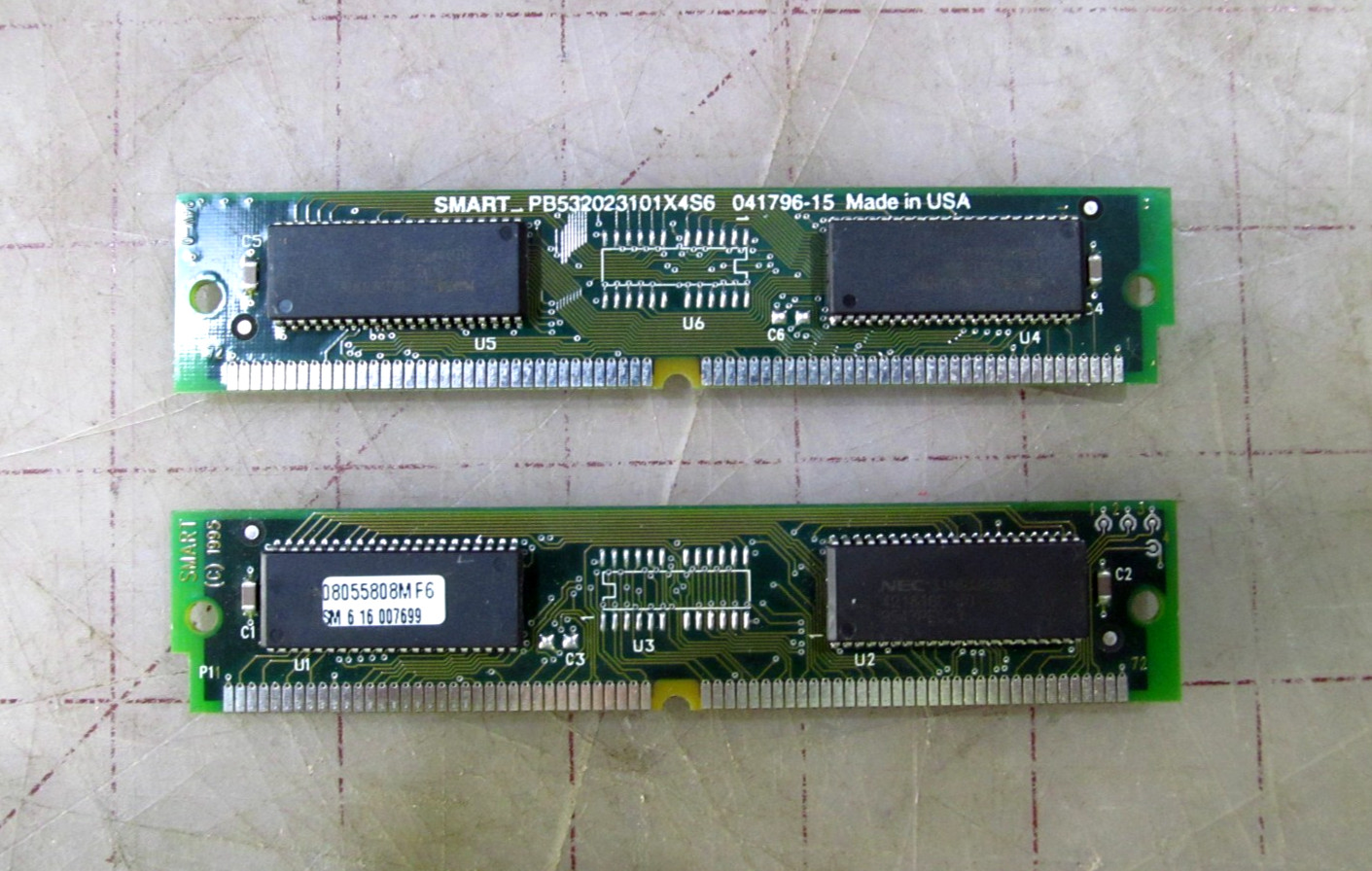 16MB (2 x 8MB) 72-pin 60ns SIMM RAM NEC 4218160-60 Smart 08055808MF6
