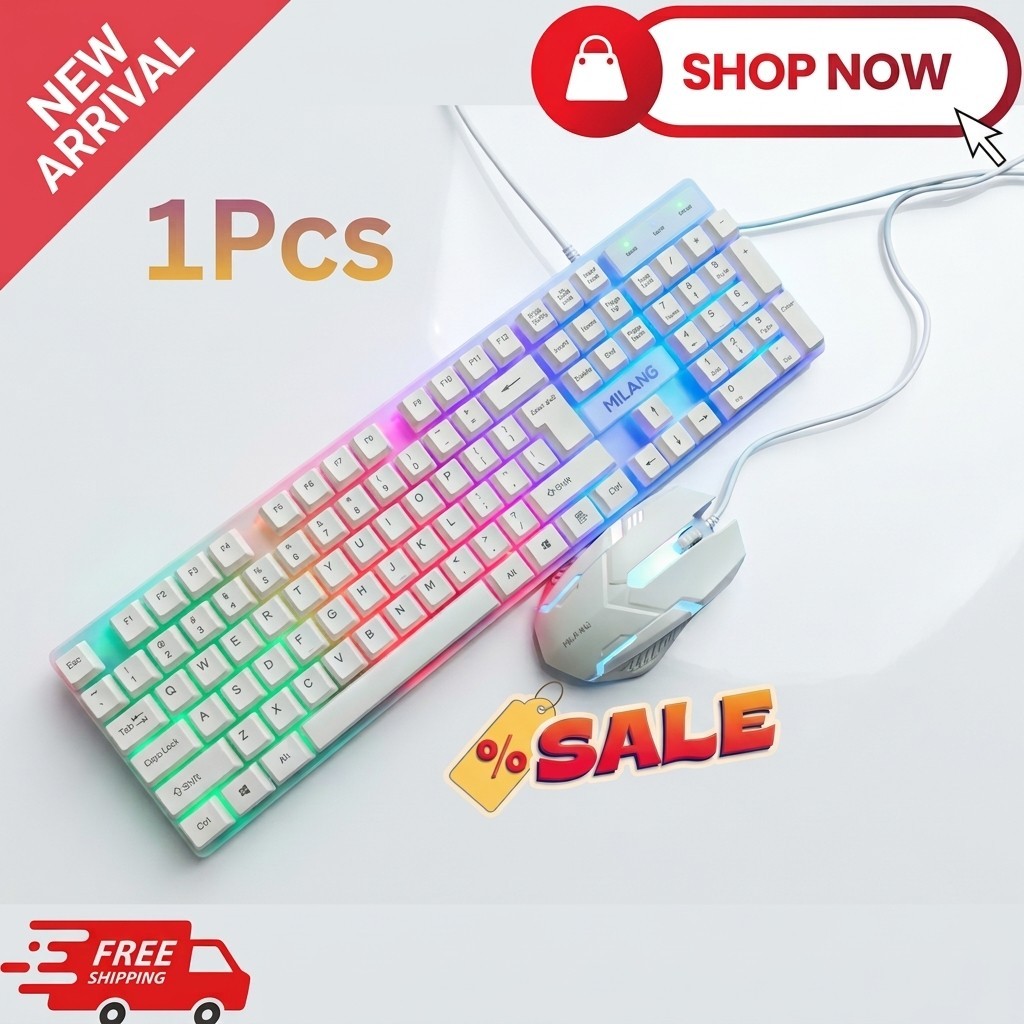 🎮 RGB Backlit Gaming Keyboard and Mouse Combo