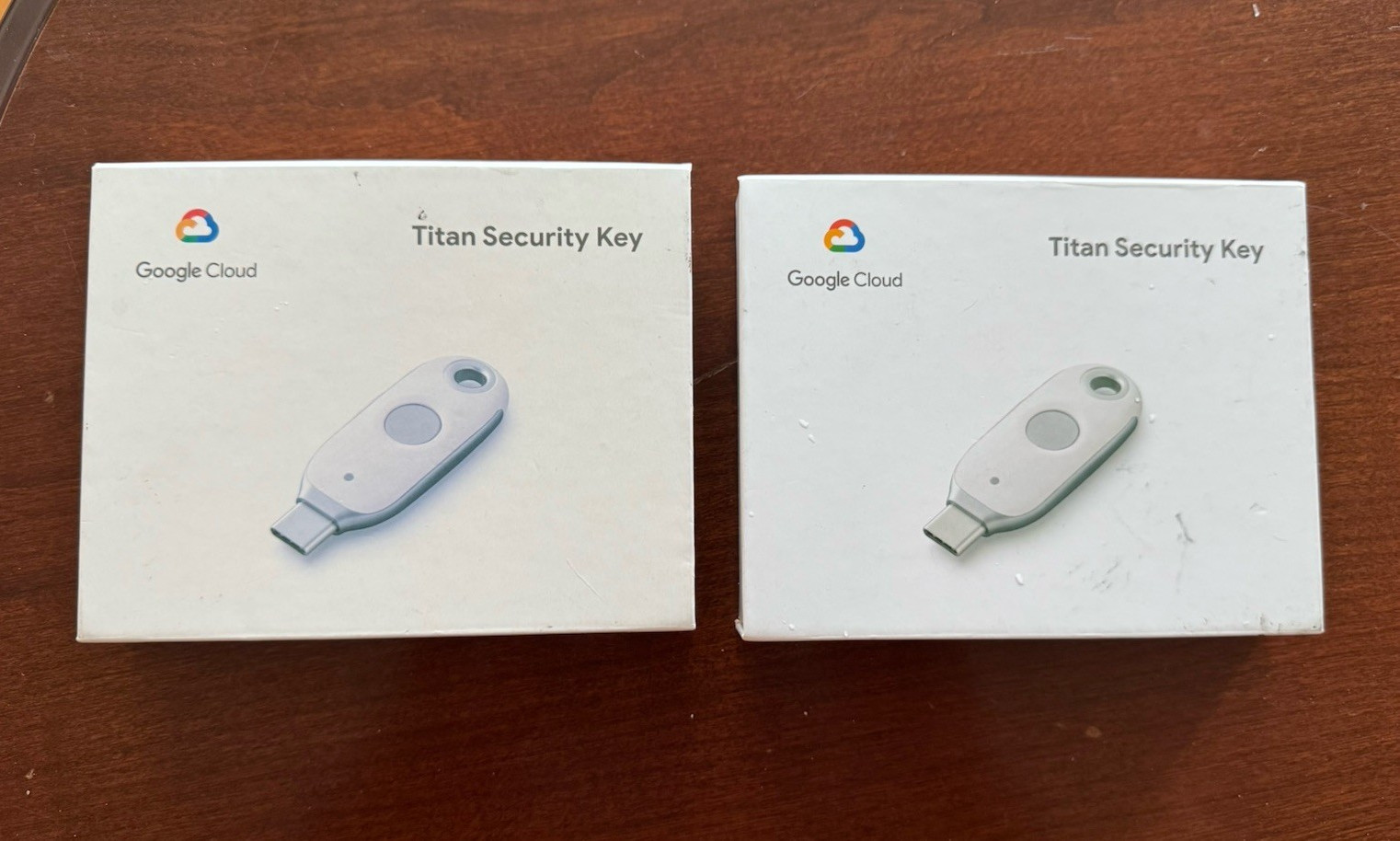 2x Google Titan 2FA Security Key USB-C/NFC K40T for Google Cloud Accounts