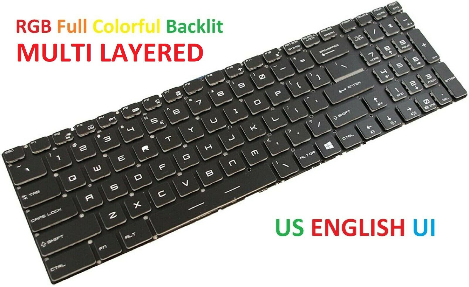 New MSI GP62M GP62VR GP72M GP72MVR 7RFX GP72VR 7RFX Gaming Keyboard US Backlit