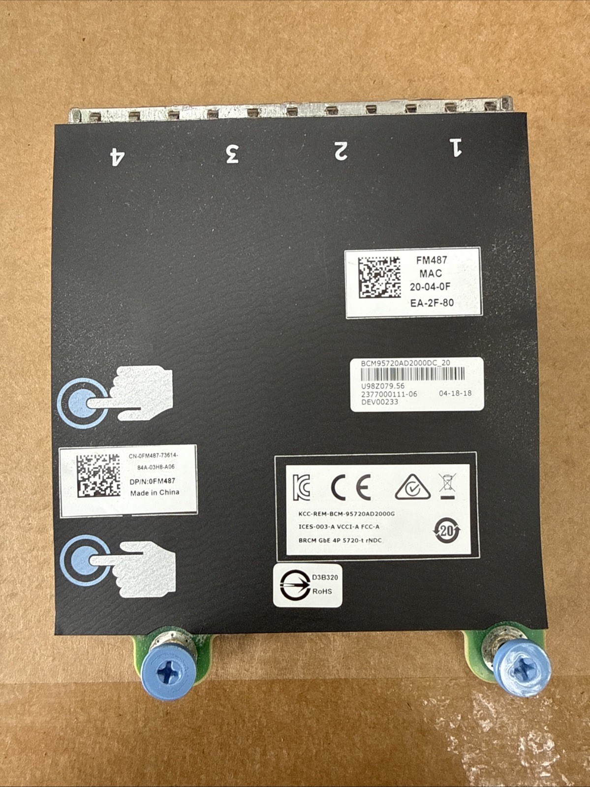 Dell Broadcom 5720 Network Daughter Card 0FM487