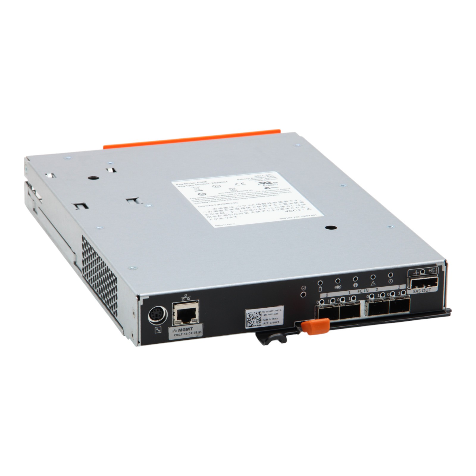 Dell 0J3HCT J3HCT 4-Port 8Gb/s FC SAS Controller Module for MD3600F MD3620F