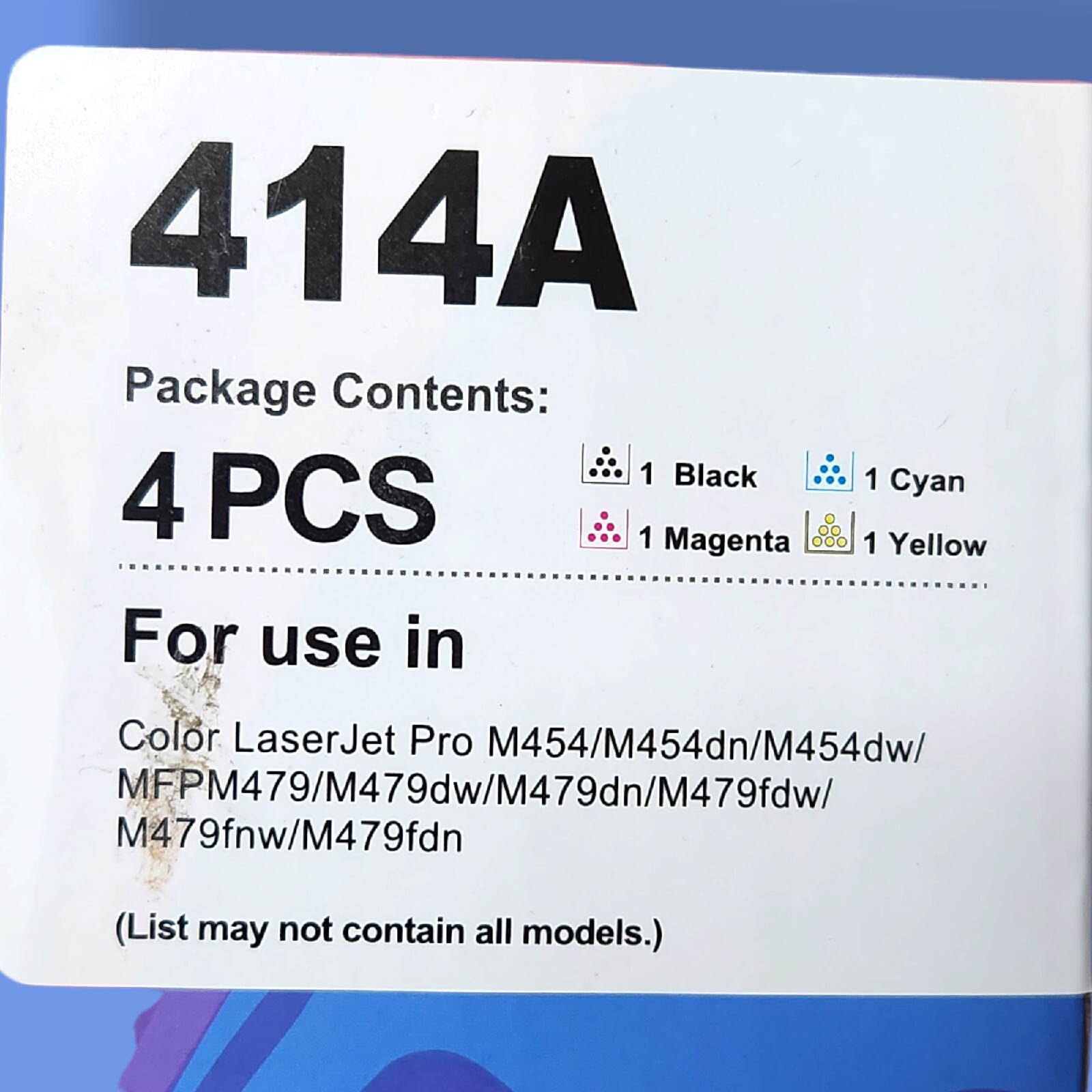 NEW 4PK Premium Toner Cartridge Set for Size HP 414A