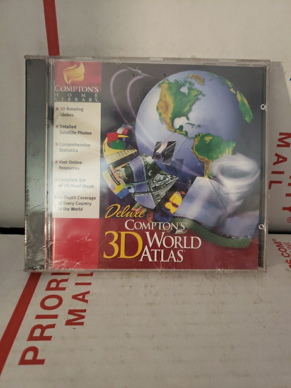 Deluxe Compton's 3d World Atlas Windows Version 3.2 1998 Explore Earth ~ #177