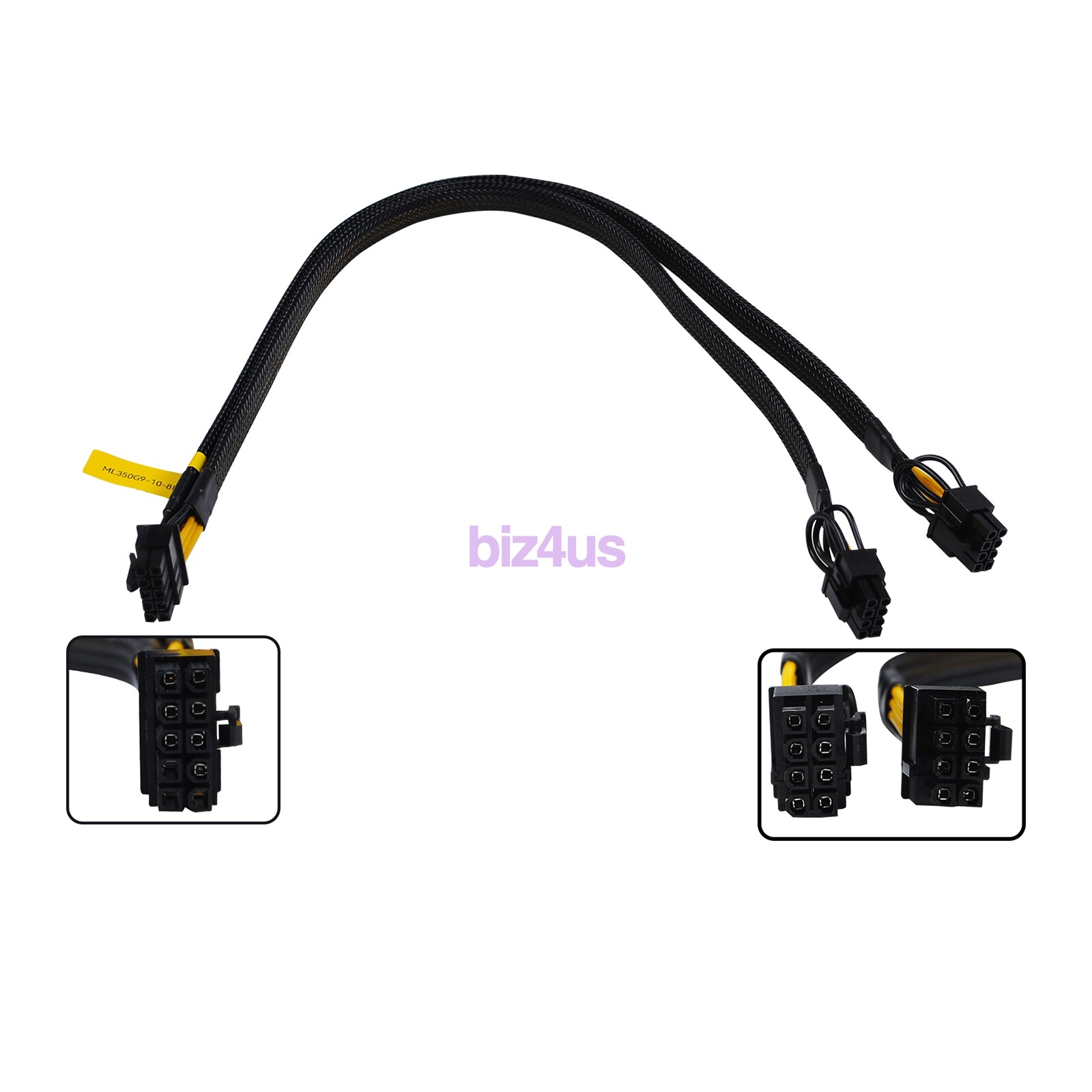 10pin to 8+8pin Power Adapter Cable for HP ML350 DL360 G9 Gen9 and GPU 50cm