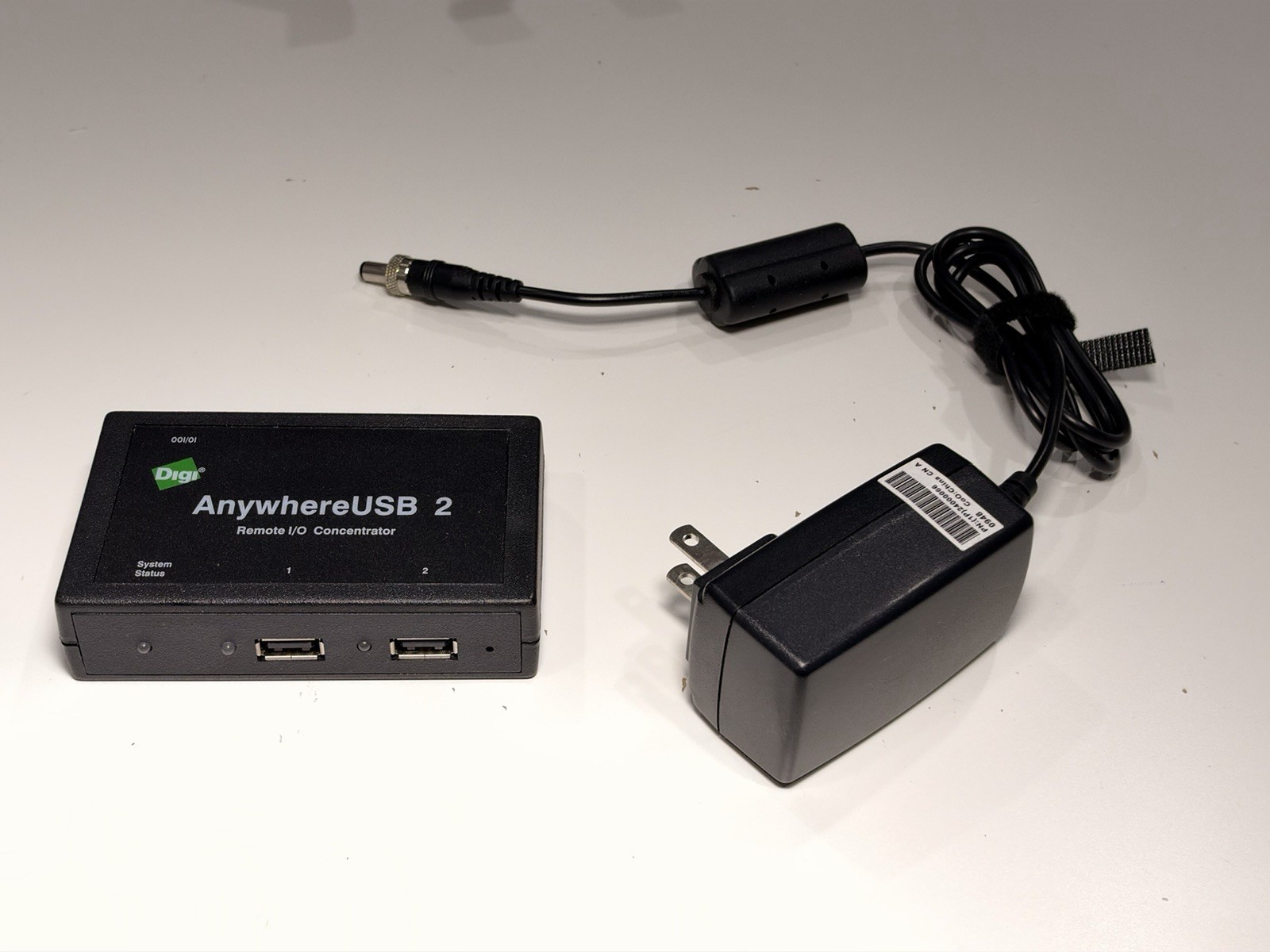 Digi AnywhereUSB/2 G2 2-Port Powered Networked USB 2.0 Hub 5V, Black