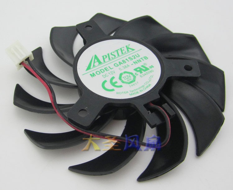 New For EVGA ONDA GT430GT440GT630 Exemplary Graphics Card Fan GA81S2U-NNTB