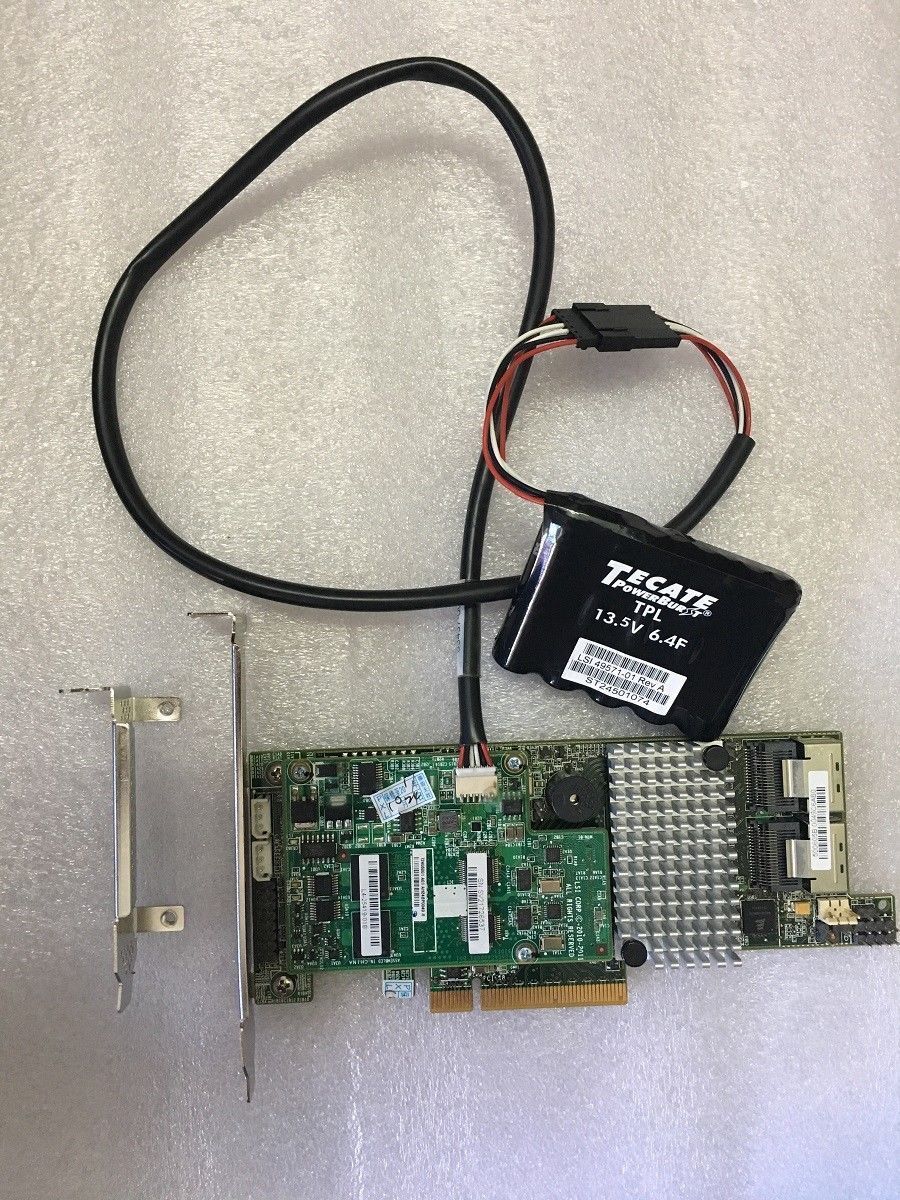 LSI MegaRAID 9266-8i 1gb Cache SATA/SAS Controller Card with+ LSICVM01 Battery
