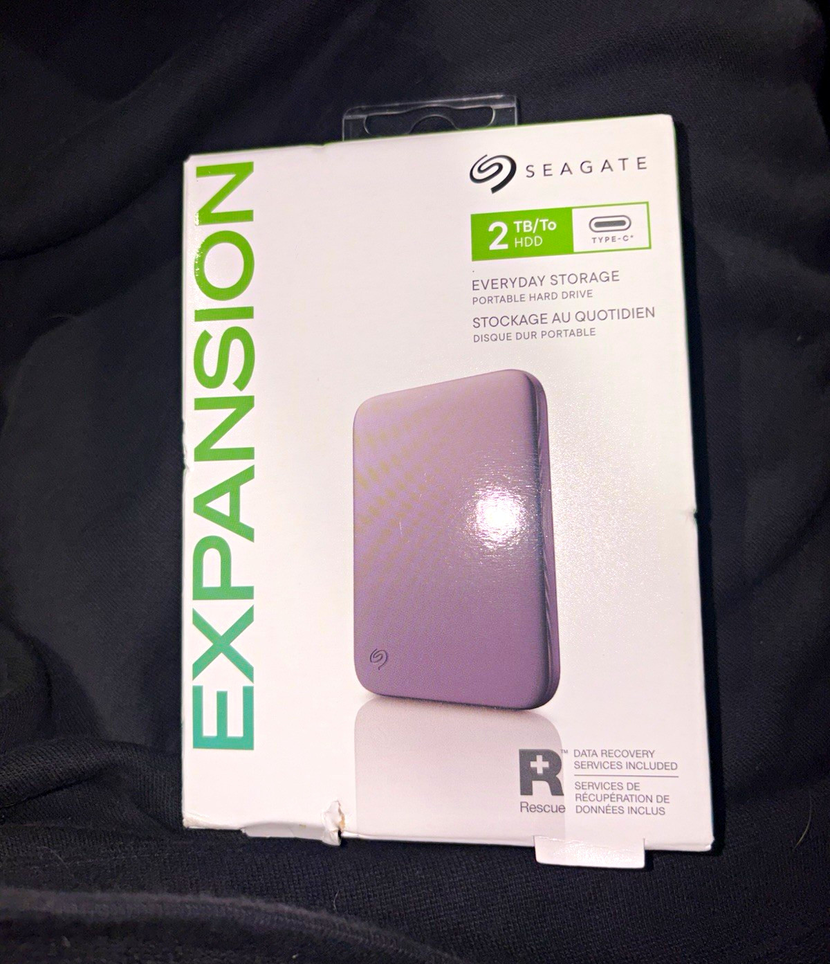 Seagate Expansion 2TB Portable External HDD 2.5" USB-C Purple STN2000400 SEALED
