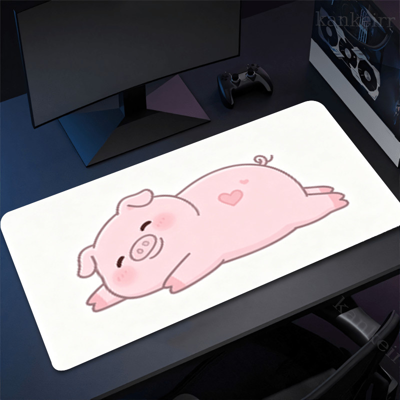 1pc Thick Non-Slip Soft Pink Pig Desk Mat Suitable for Gaming & Office, Cute P