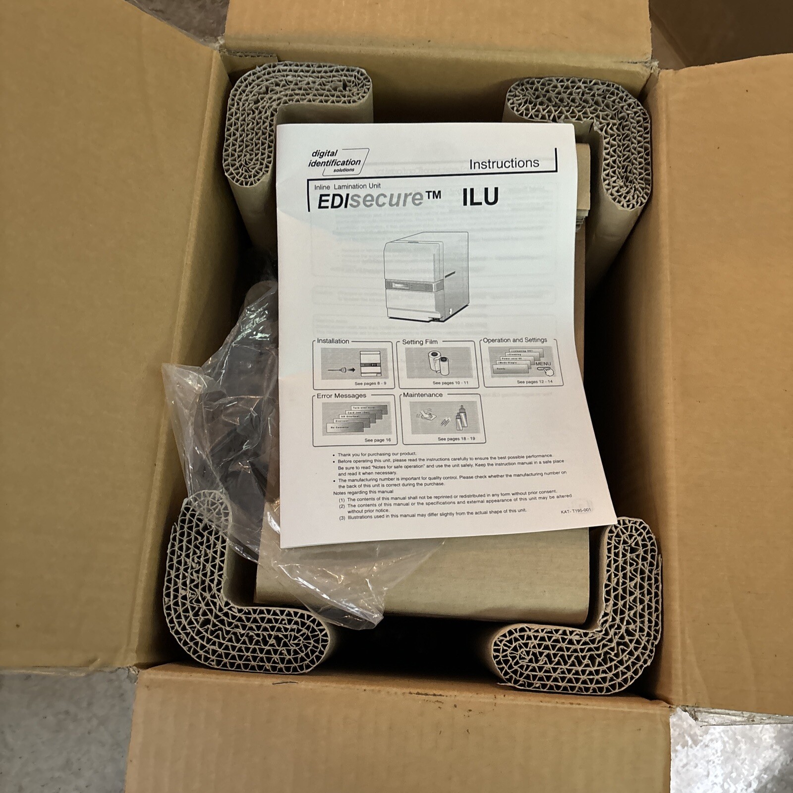 EDIsecure ILU Stand Alone Plastic Rolling ID Card LAMINATOR NEW IN BOX