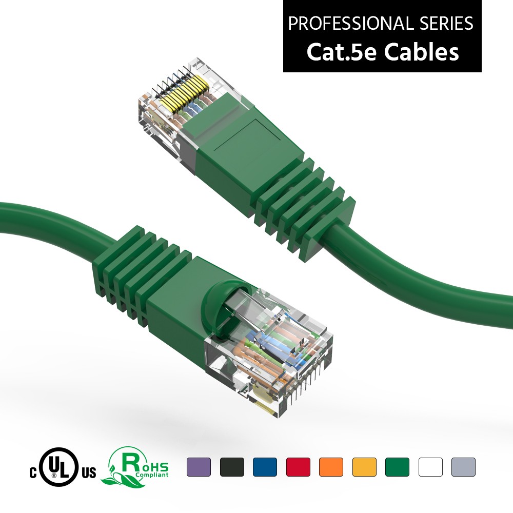 150Ft CAT5E UTP Ethernet Network Booted Cable Green