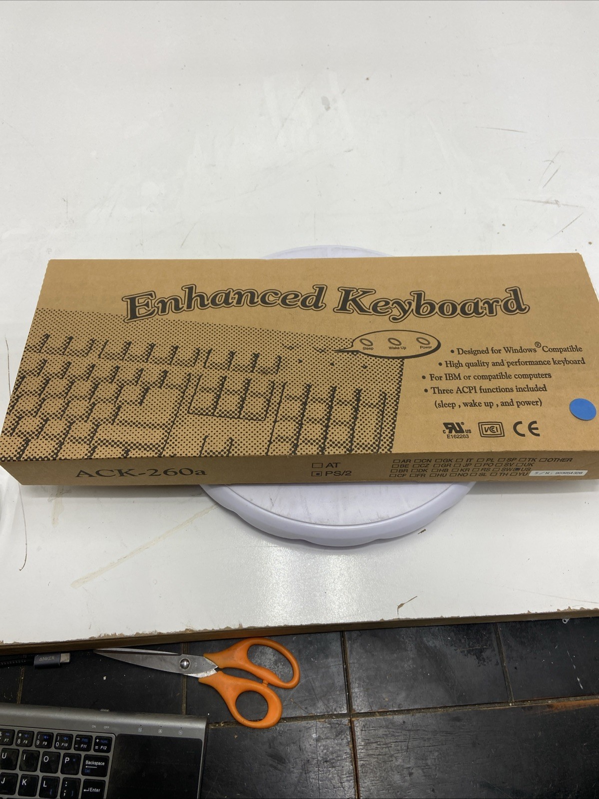 Open Box 90s Windows 95 Ps2 Keyboard Model ACK-260a In Original Box Untested