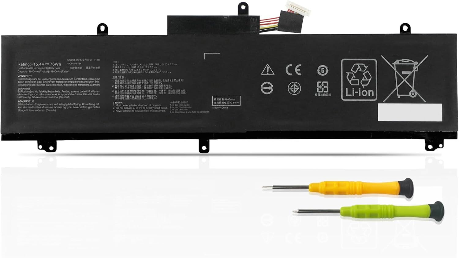 New Battery For Asus ProART STUDIOBook Pro 15 W500GV W500G5T W500G5T-HC013R XS77
