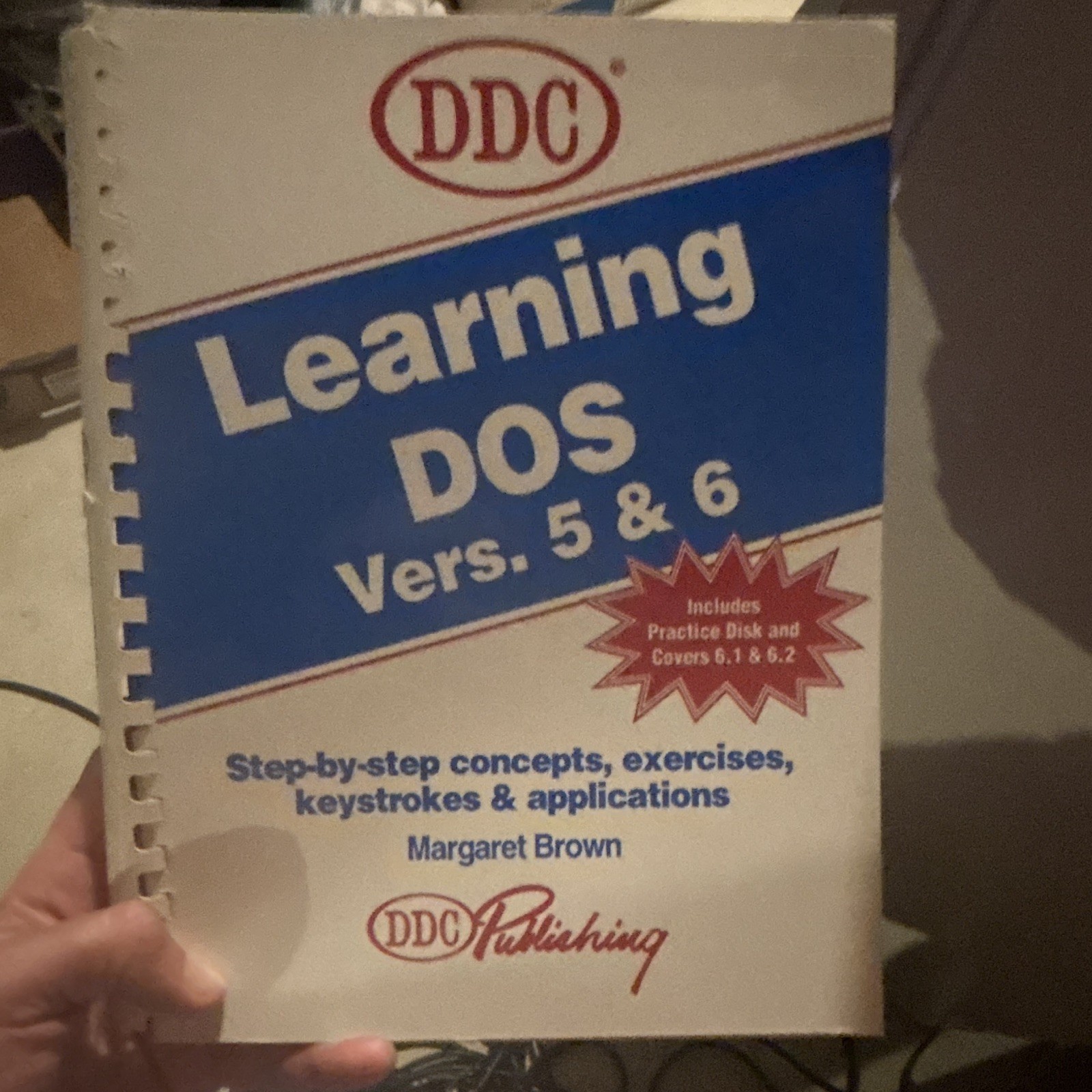 DDC Publishing Vintage Learning DOS Version 5 & 6 Book by Margaret Brown