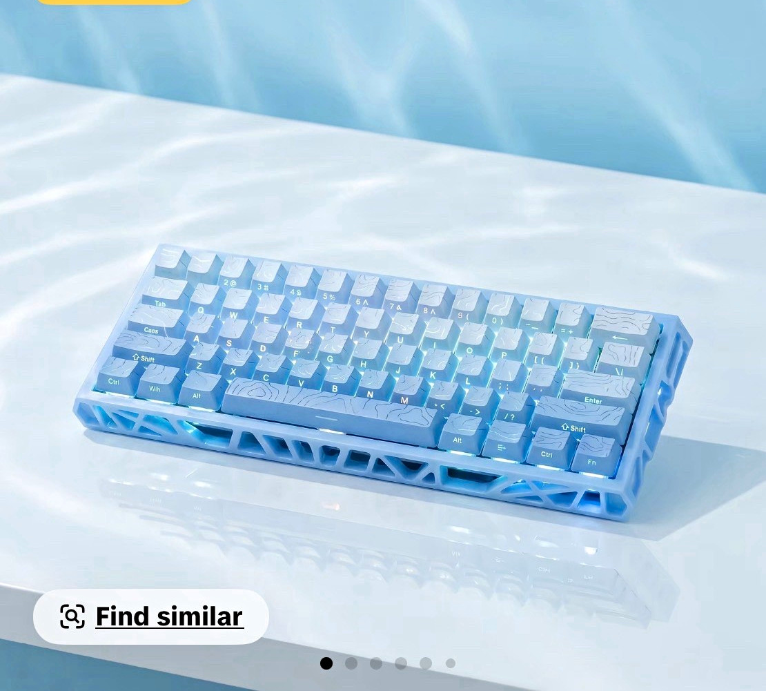 FUFULL Compact Blue Keyboard QWERTY (Standard) English Language Layout