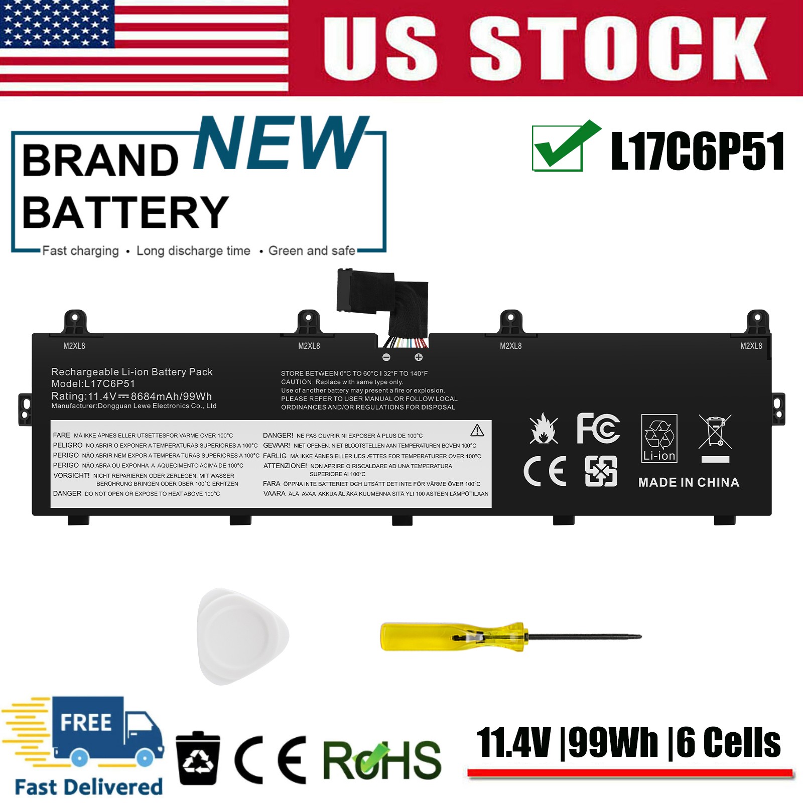 ✅01AV497 01AV498 L17C6P51 L17M6P52 Battery For Lenovo Thinkpad P72 P73 Series