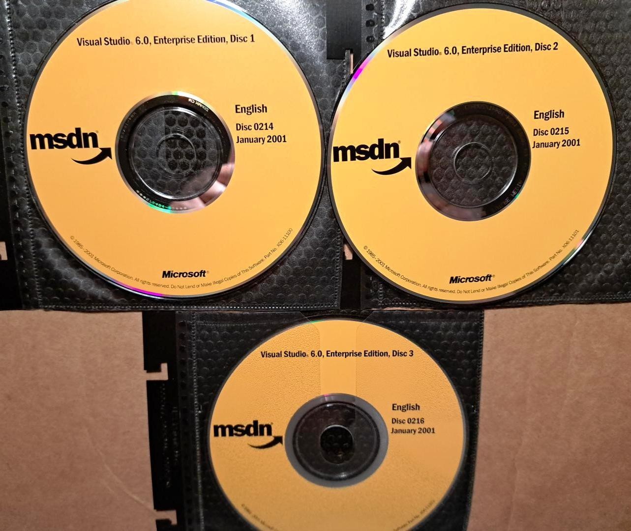 Microsoft Visual Studio 6.0 Enterprise Edition w/ MSDN Library MSDE & License