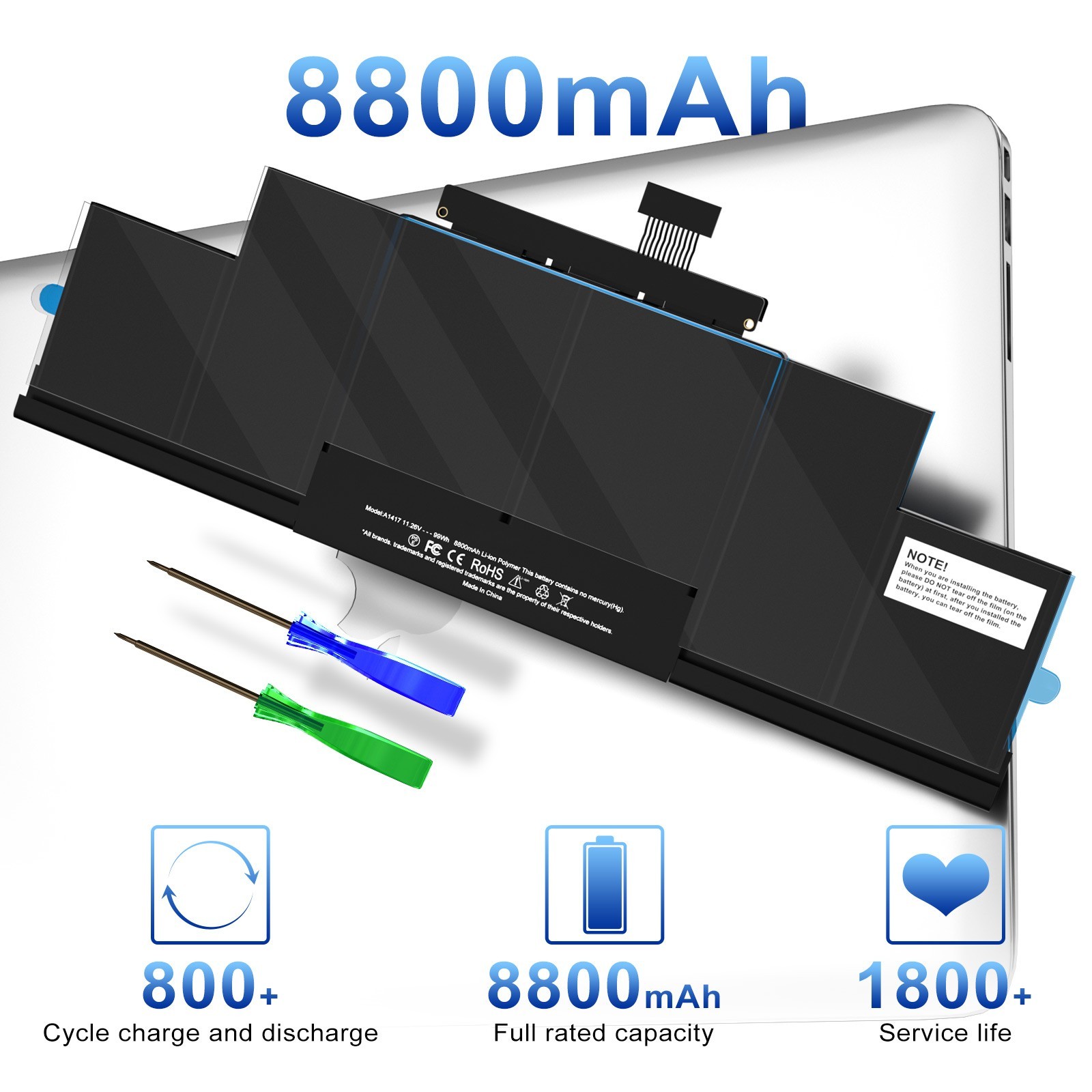 New Genuine A1417 Battery for MacBook Pro 15" A1398 Retina Mid 2012 Early 2013