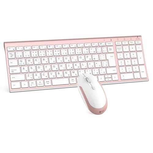 iClever Wireless Keyboard and Mouse Set Japanese Layout Silent Ultra-Thin 2.4G