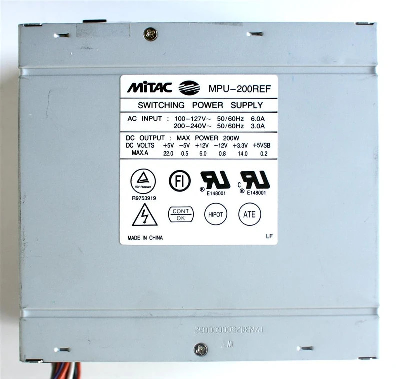 MPU-200REF mitac 200W power supply atx