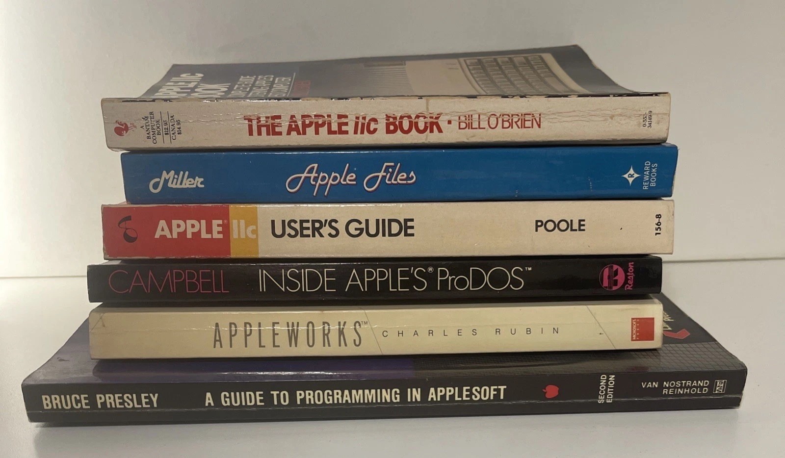 6 Vintage Computer Manual Apple II Book User Guide Programming Aid Software Lot