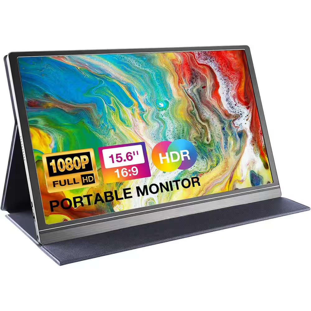 Portable Monitor 15. 6 In. 1080P FHD USB-C, HDMI Computer Display with Premium S
