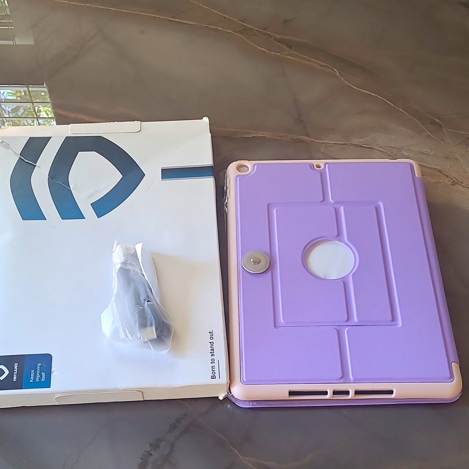 INFILAND NoteKey Keyboard Case with Track pad for 11" iPad Air Lavender