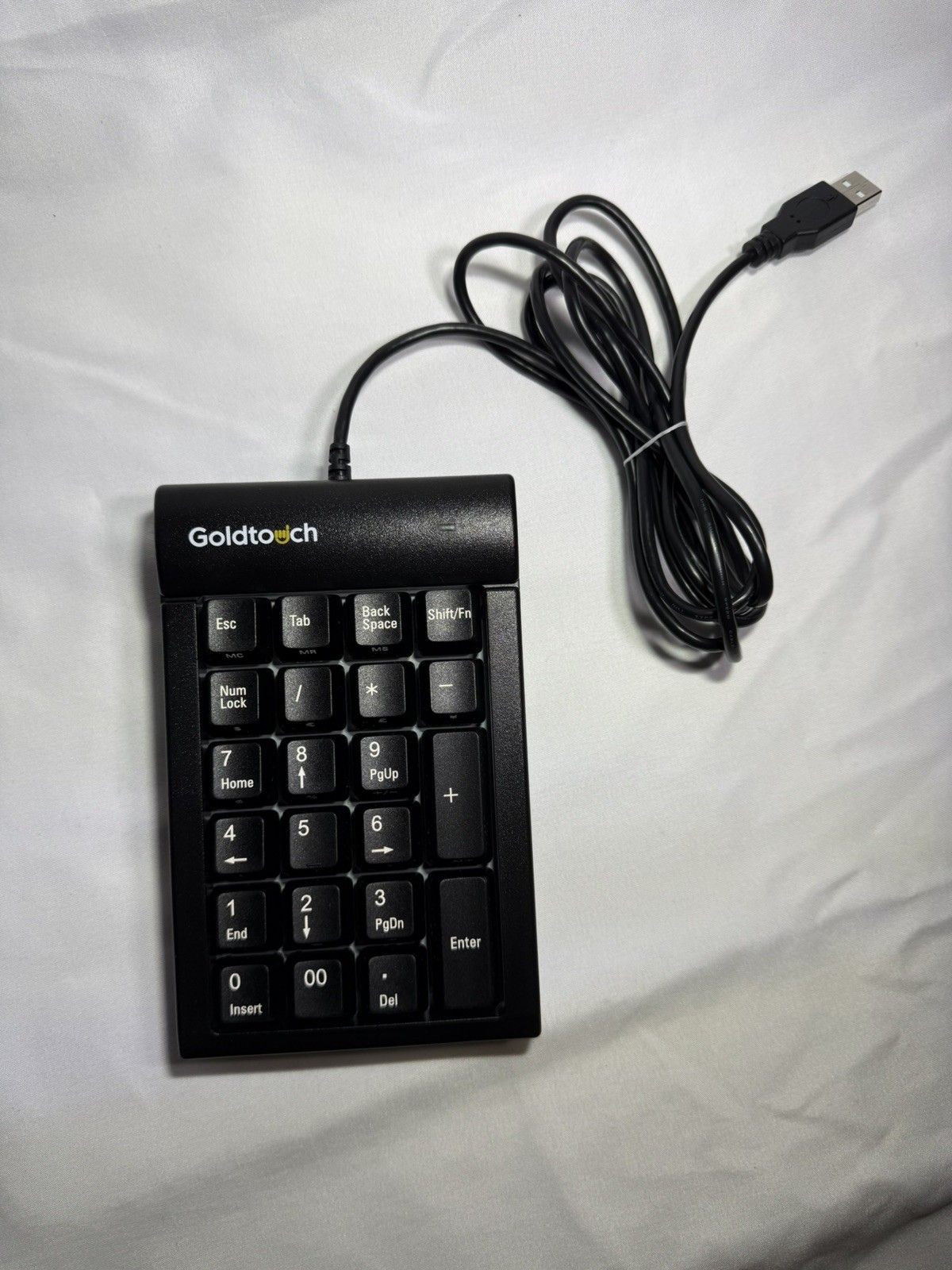Goldtouch GTC-0077 USB Ergonomic Numeric Keypad 22-Key External Number Pad Black
