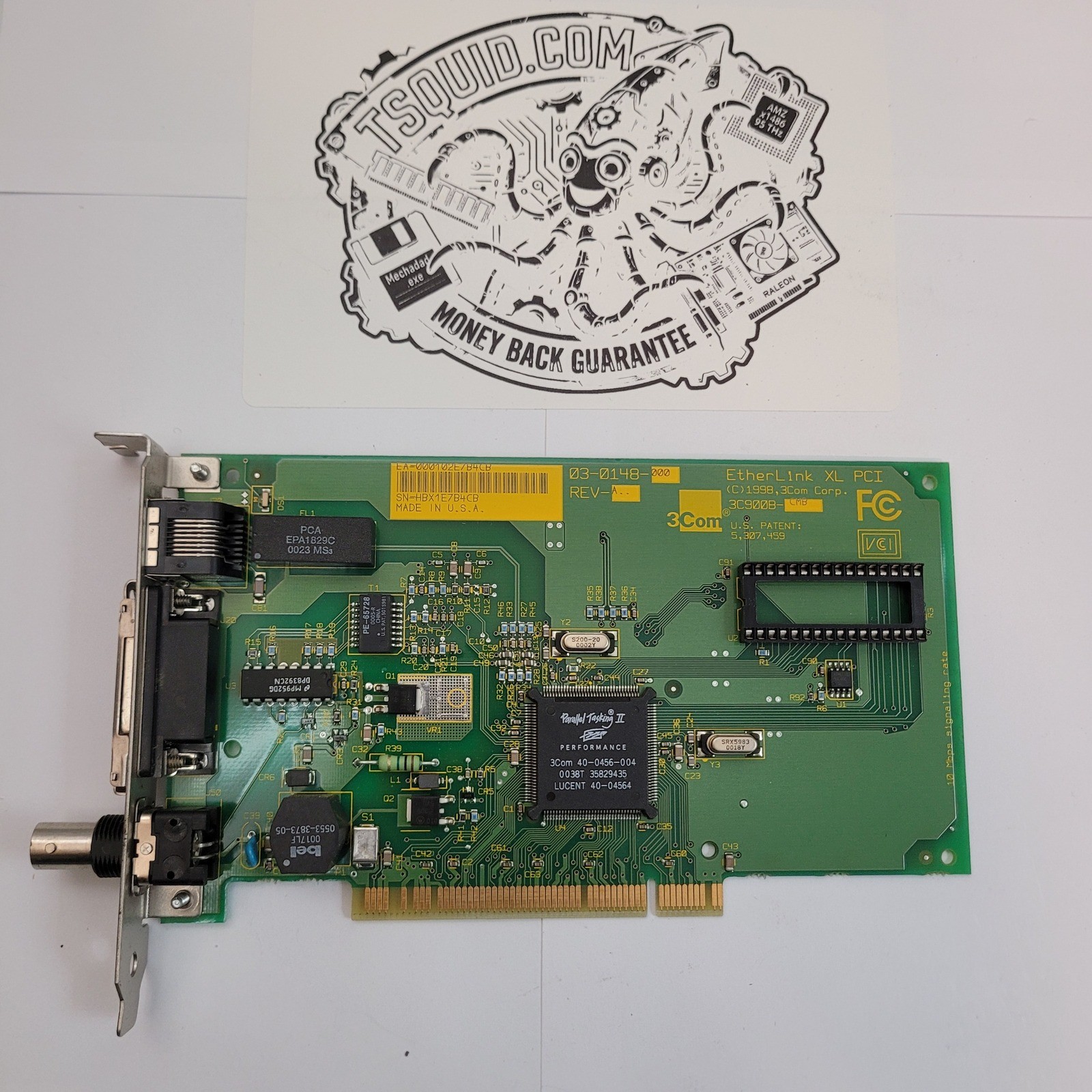 3Com EtherLink XL PCI Network Card 3C900B-COMBO RJ45 BNC AUI 03-0148-000