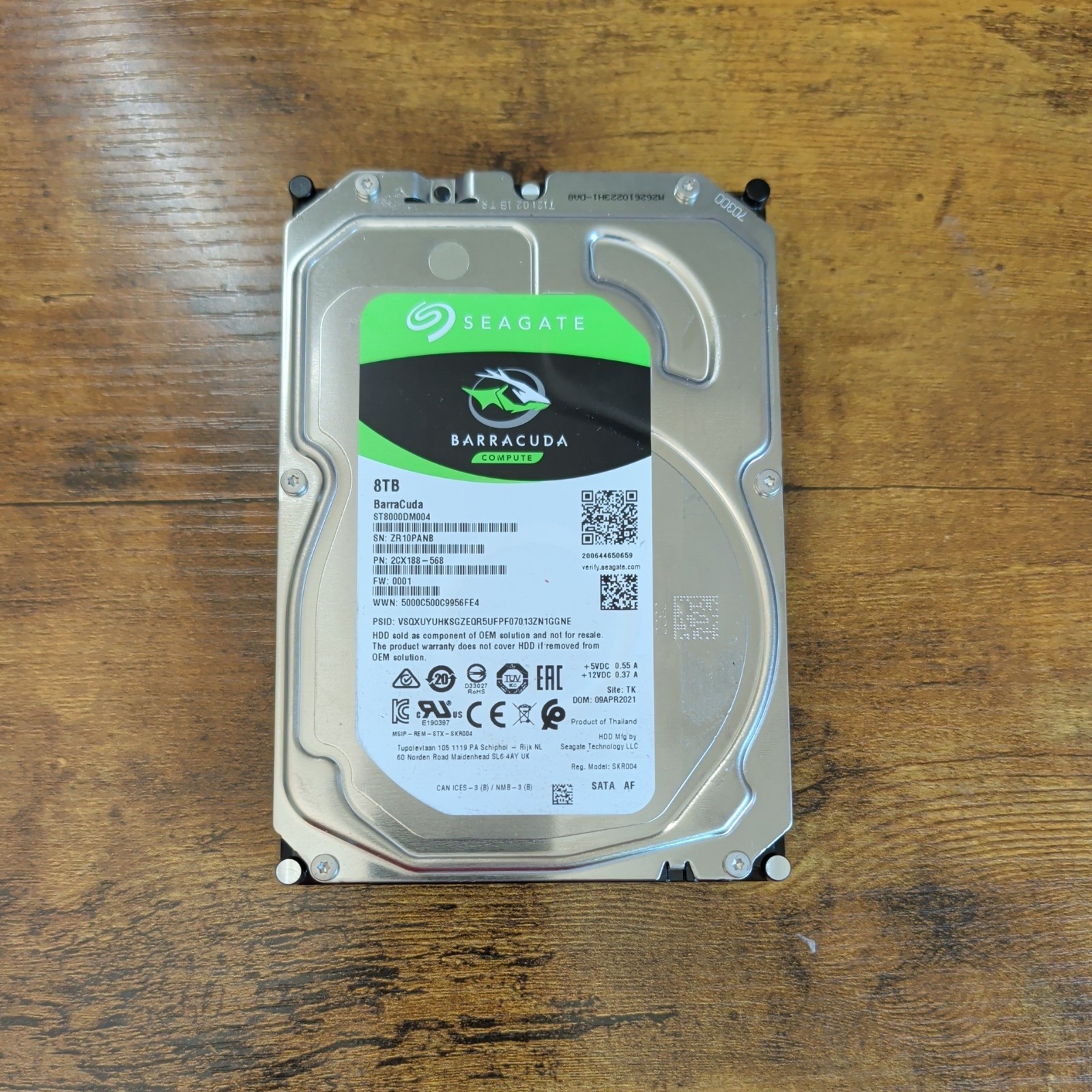 Seagate Barracuda 8TB 3.5" Hard Drive 5400 RPM 256MB Cache SATA 6Gb/s