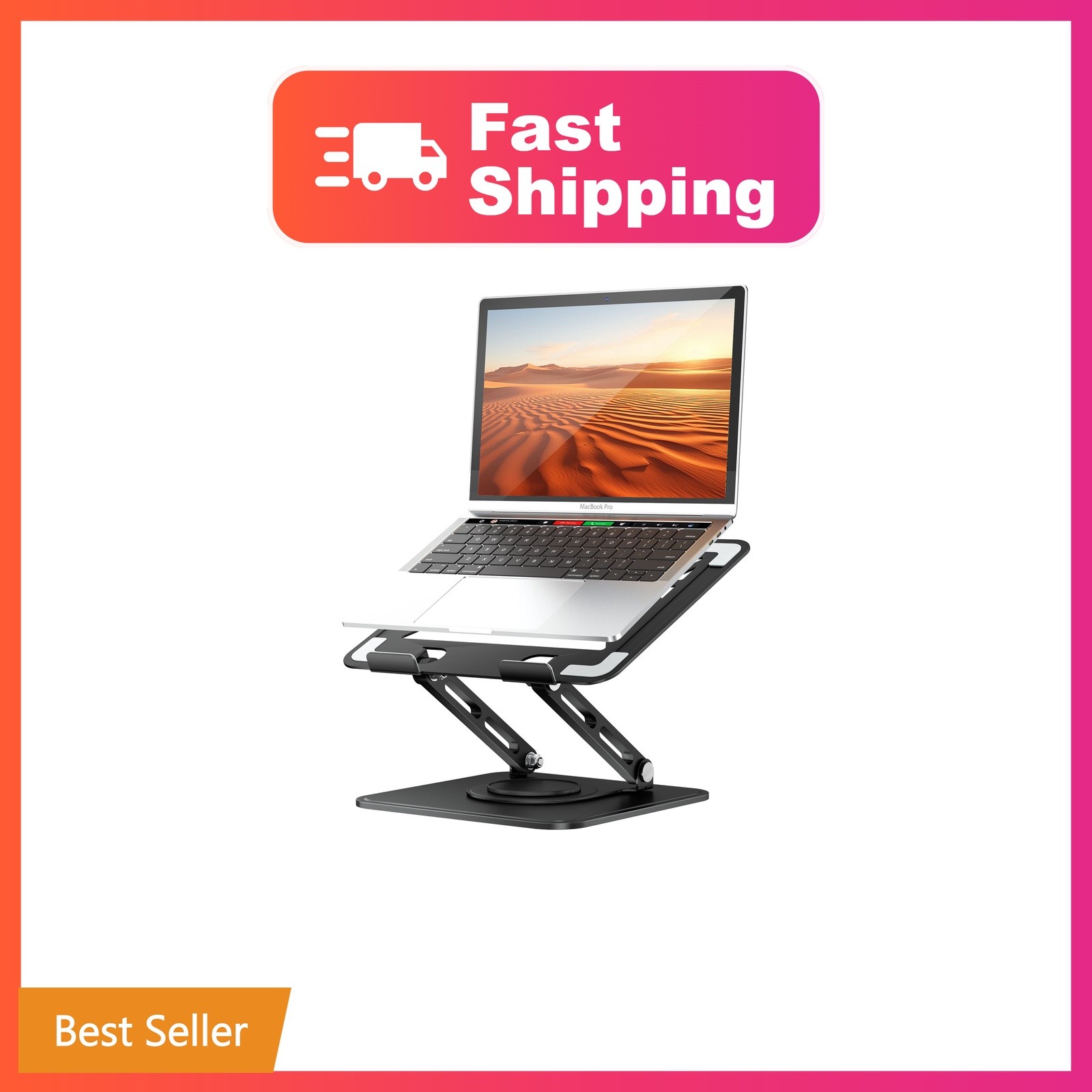 tounee Laptop Stand for Desk, Adjustable Computer Stand Holder with 360° Rota...