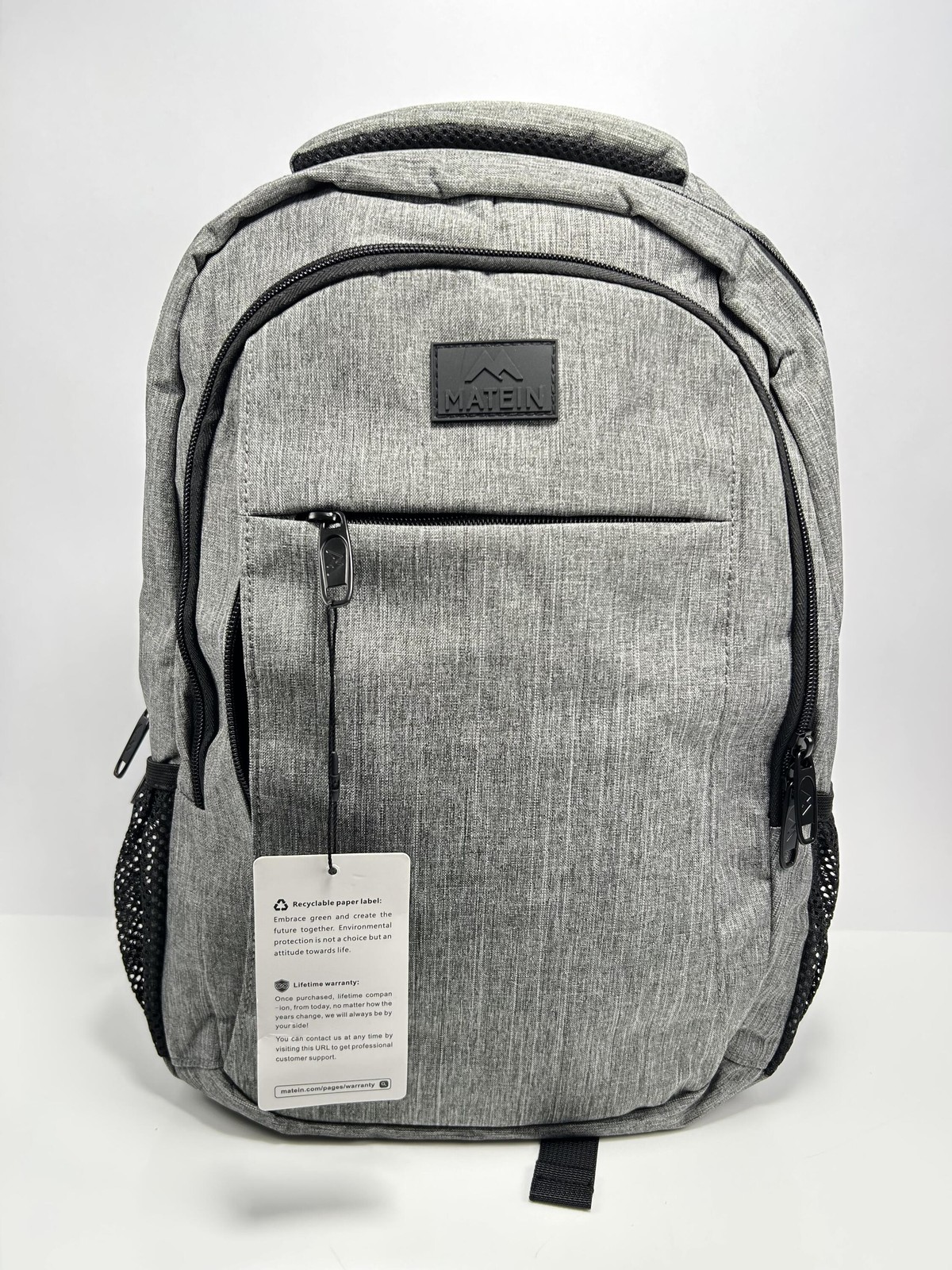 MATEIN Travel Laptop Backpack 15.6" Water Resistant Anti Theft Bag Austere Grey