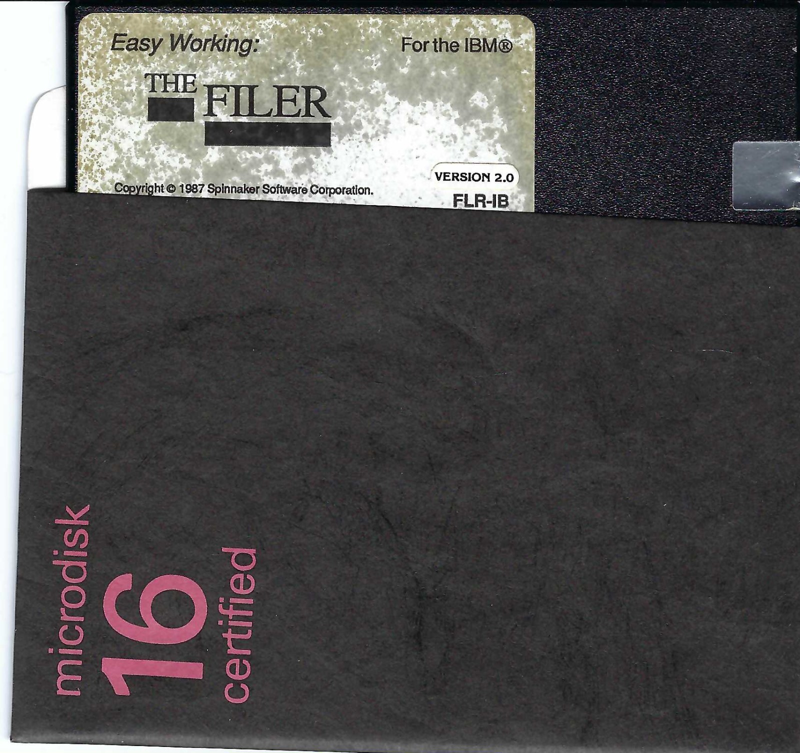 ITHistory SOFTWARE IBM  (1987)   EASY WORKING THE FILER (Spinnaker)   5.25" OF