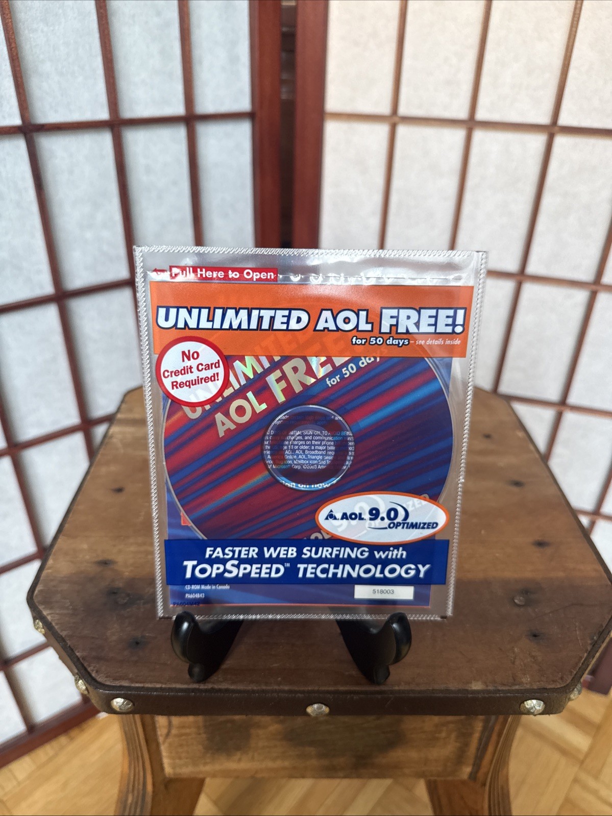 VINTAGE AOL 9.0 Optimized Unlimited AOL Free for 50 Days Free Trial CD CD-ROM