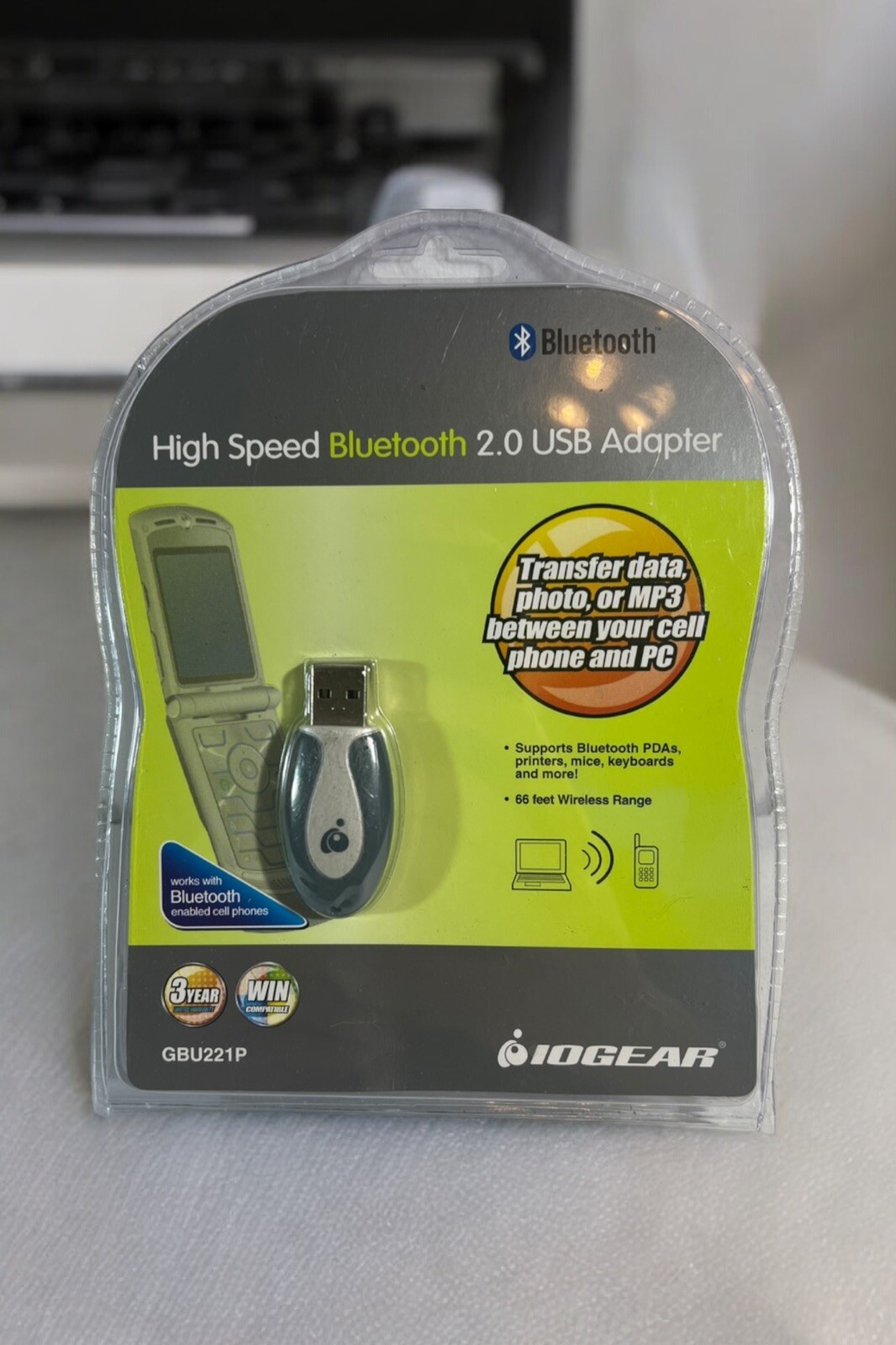 IOGear High Speed Bluetooth 2.0 USB Adapter Class 2 GBU221- EXPEDITED SHIP