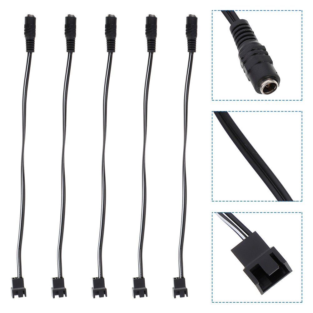 Computer Fan Splitter Cable Dc to 4-Pin Durable ABS Power Converter