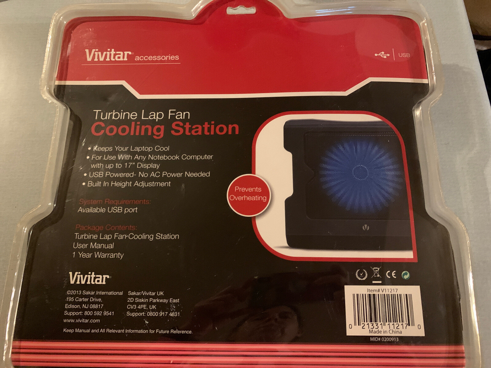 ~New In Box Vivitar Accessories Turbine Lap Fan Cooling Station Nice