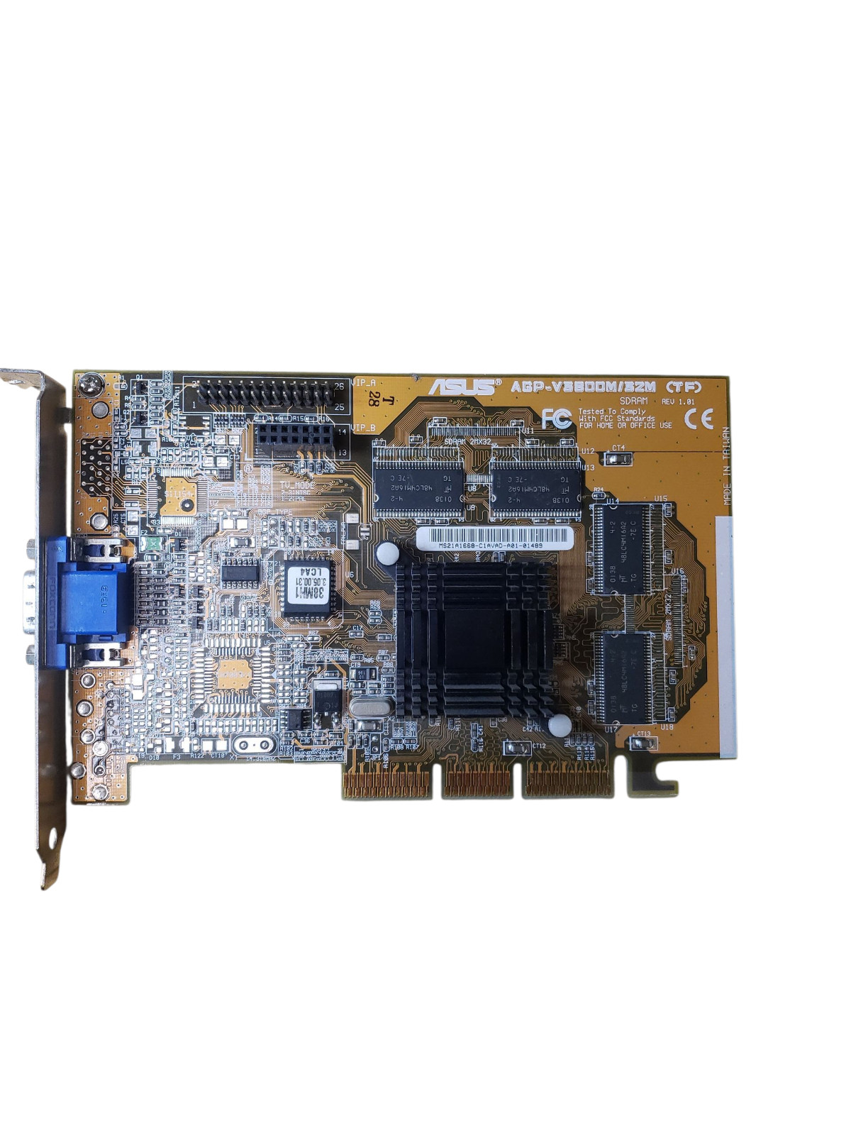 Asus AGP-V3800M/32M 32MB AGP Graphics Card Used tested working