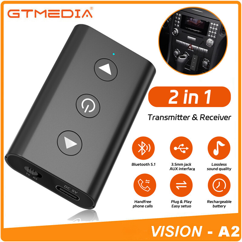 Bluetooth 5.1 Receiver Transmitter 2-in-1 Adapter TV Headphones Audio & Devices