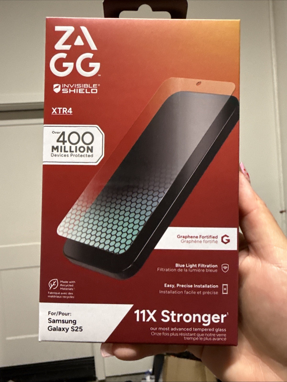 ZAGG Glass XTR4 Samsung Galaxy S25 Screen Protector - Tempered Glass, 11X Str...