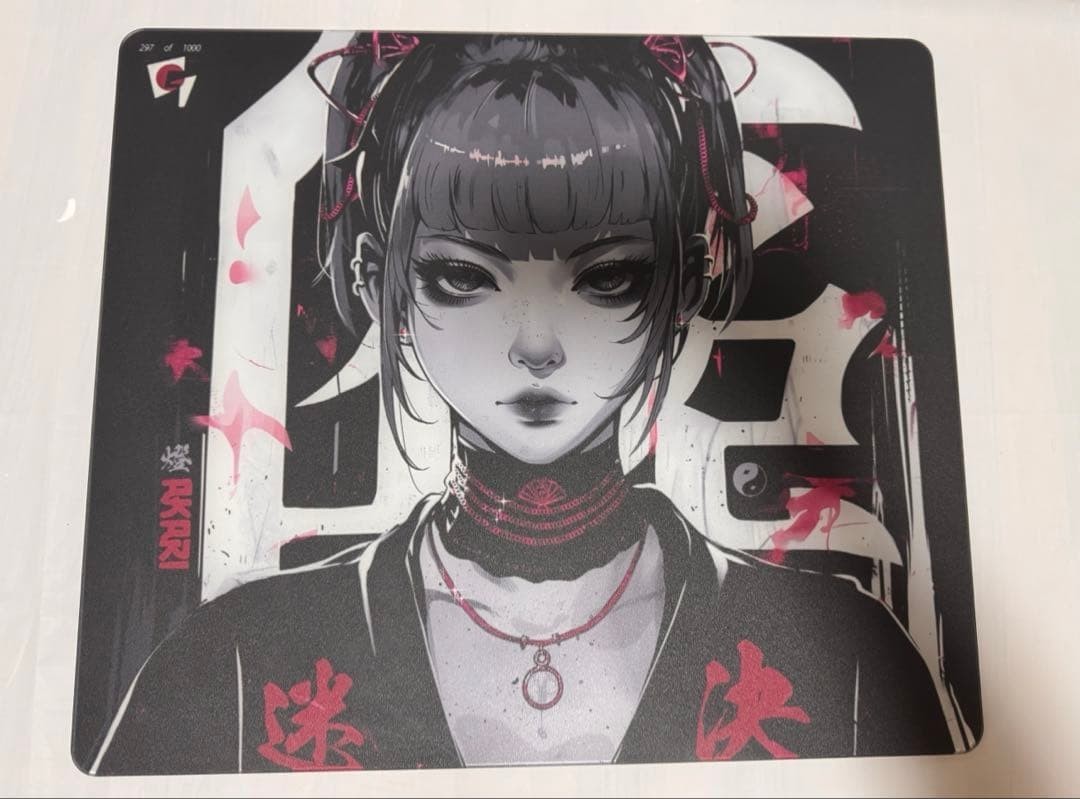 GLSSWRKS Akari Premium Glass Mousepad Red Japan Limited 490x420mm USED