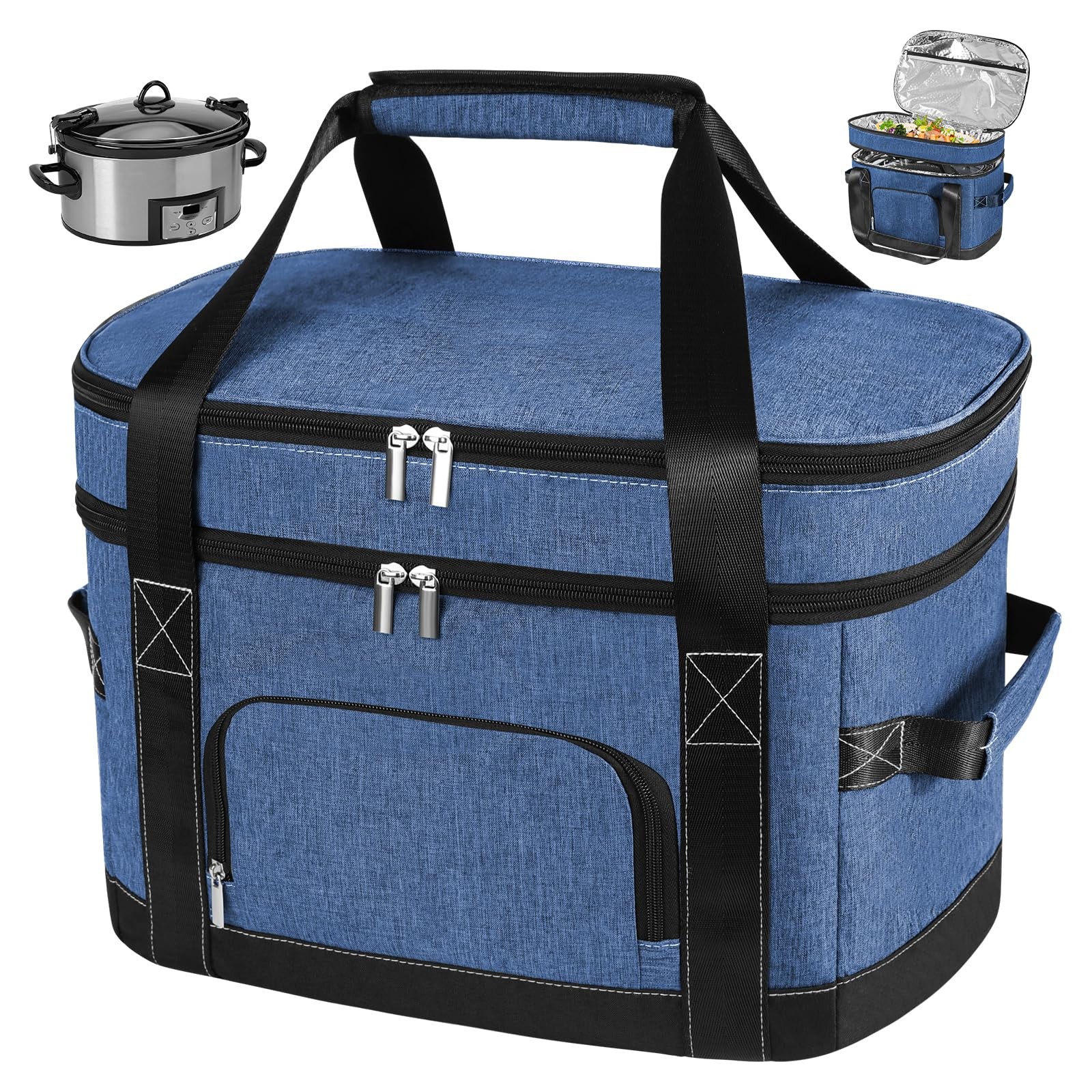Double Layer Slow Cooker Carrying Bag - Fits 6-8 Quart Crock-Pot & Hamilton B...