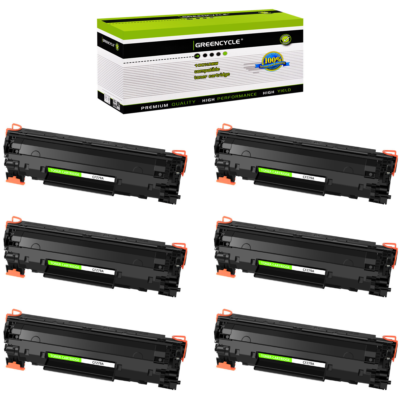 6 Pack Compatible with HP LaserJet Pro M12A M26NW MFP CF279A 79A Toner Cartridge