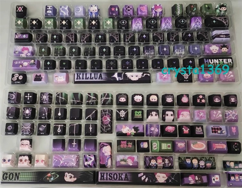 HUNTER X HUNTER Killua Zoldyck GON FREECSS PBT Keycaps 142 Keys for MX Keyboard