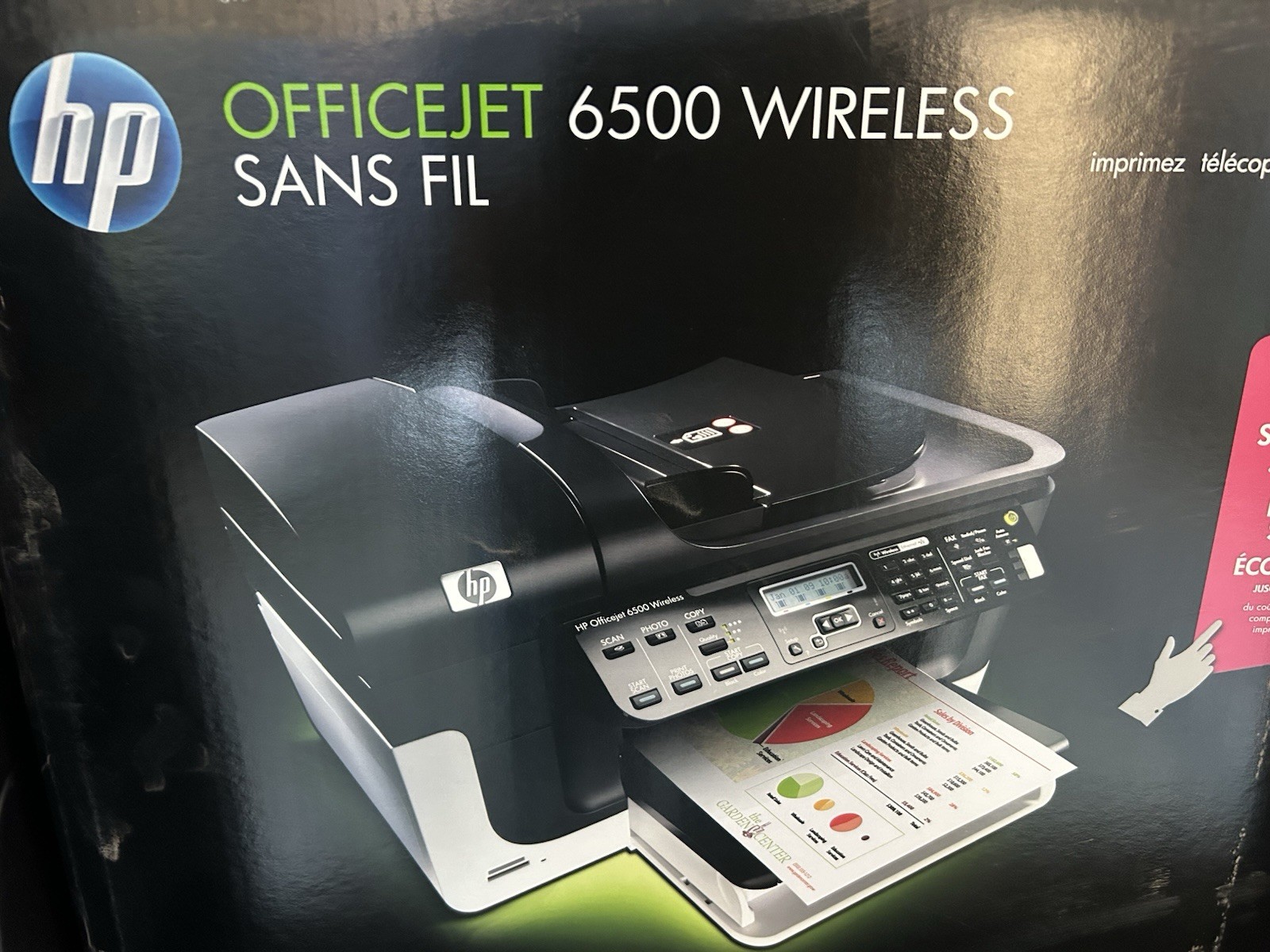 HP Officejet 6500 Wireless Inkjet All-In-One Color Printer Scanner Copier Fax