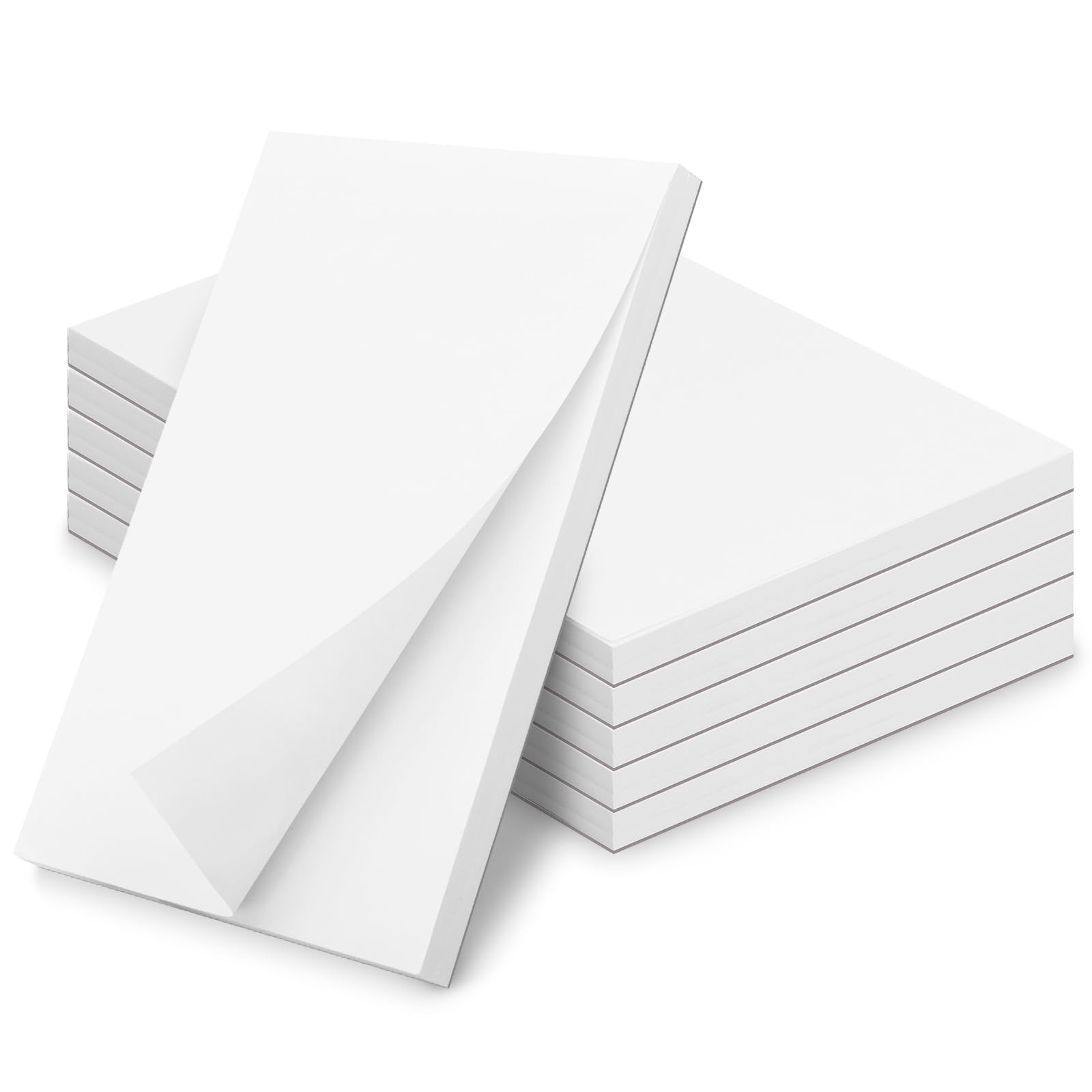 Note Pads 4x6 Inch, 6 Pack Blank Scratch Pads, 50 Sheets Per Memo Pad White 