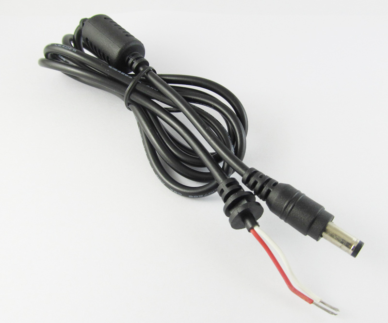 5pcs 1.2M/4Ft DC Power Cable 5.5 x 2.5mm 5.5/2.5 DC Power Plug With Ferrite Core